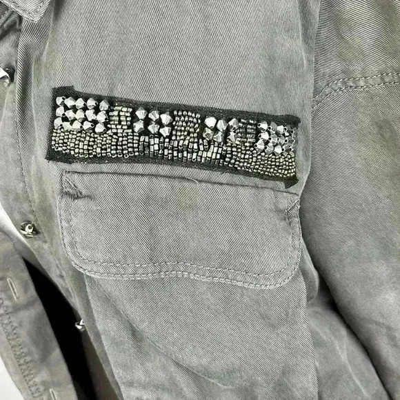 H&M Grey Button Front Jacket Size 12 - Picture 3 of 10